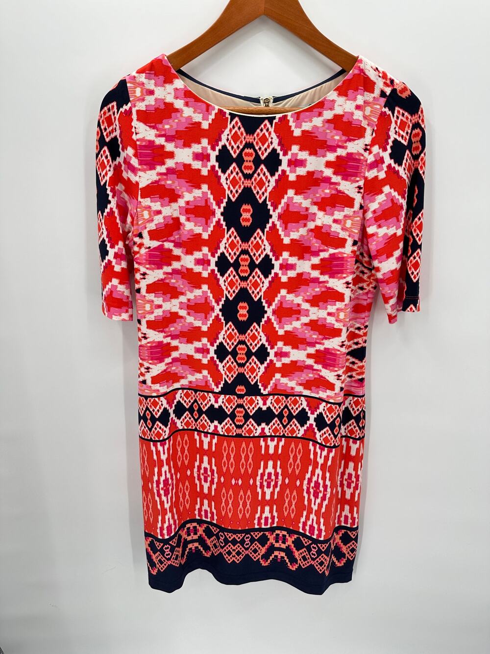 ELIZA J Pink Abstract Shift Dress // 6